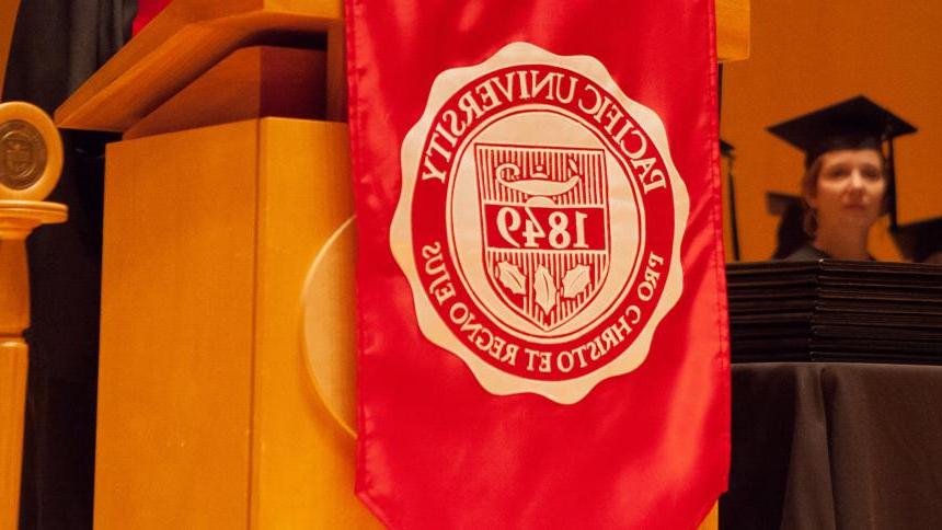 Pacific University logo + Presidential mace